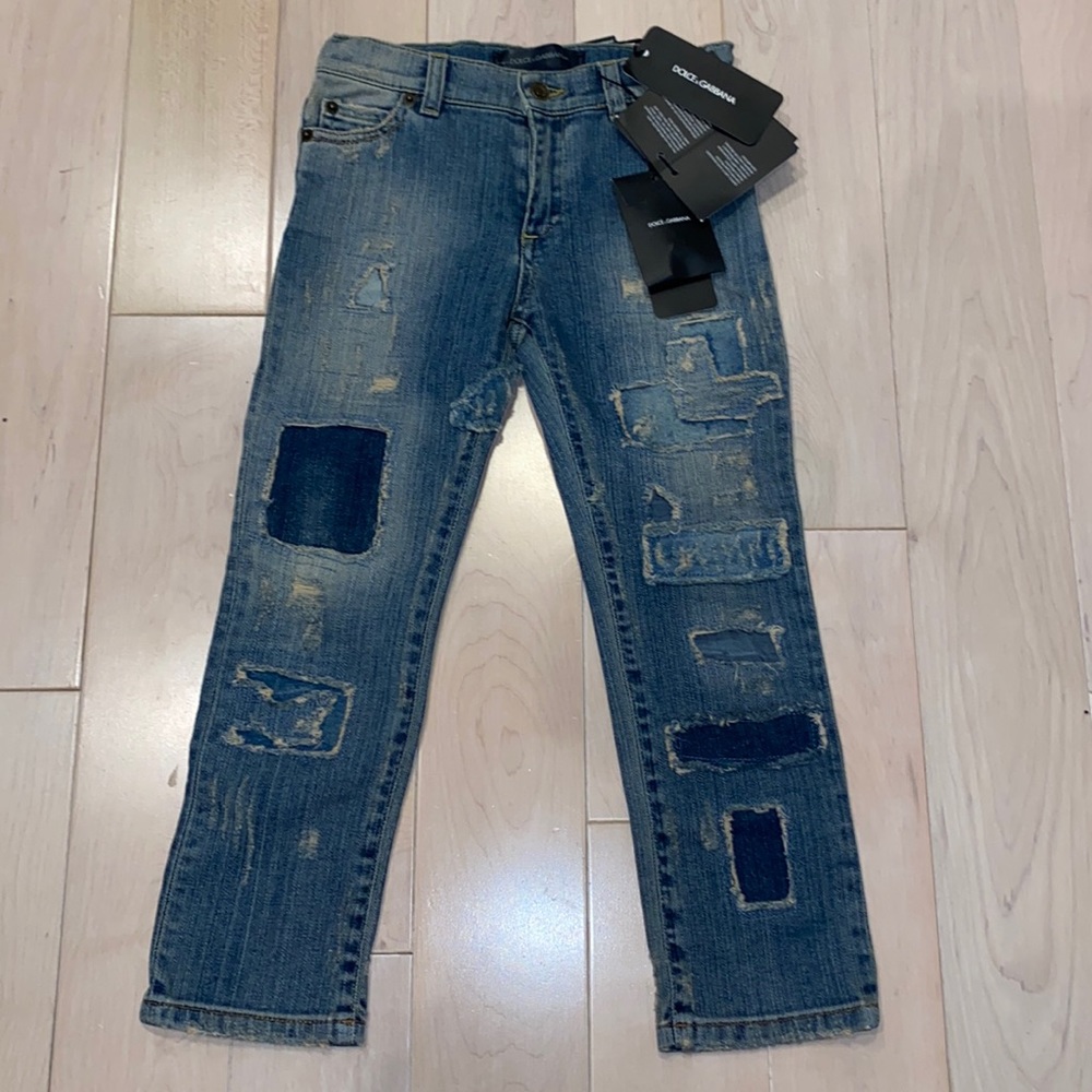 Dolce & Gobbana Italy boys size 6 distressed jeans